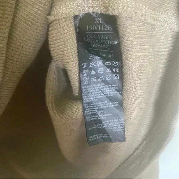 All Saints beige waffle knit long sleeve tee - Picture 5 of 5